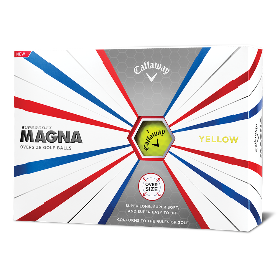 Callaway Golf Supersoft Magna Yellow Logo Golf Balls