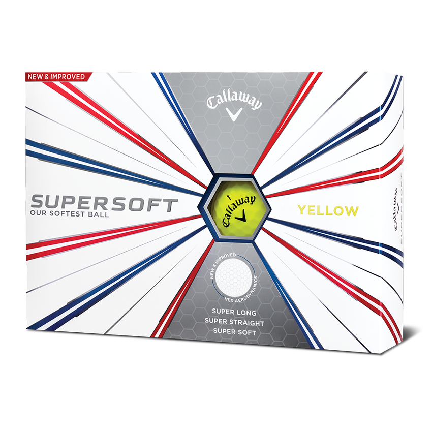 Supersoft Yellow Logo Golf Balls - View 1