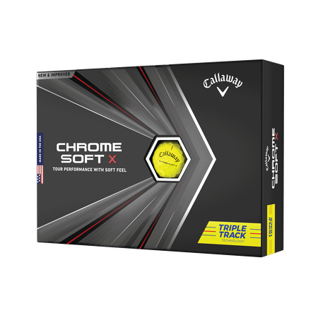 2020 Chrome Soft X Triple Track Yellow Golf Balls