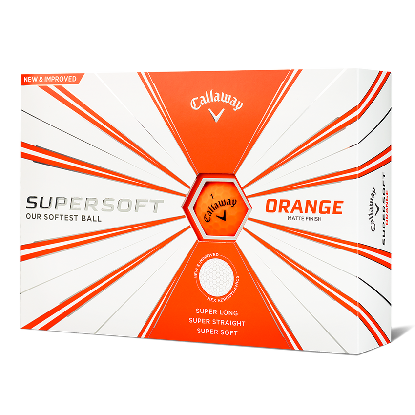 Supersoft Matte Orange Logo Golf Balls - View 1