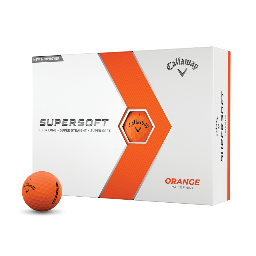 Callaway Supersoft Matte Orange Golf Balls - View 1