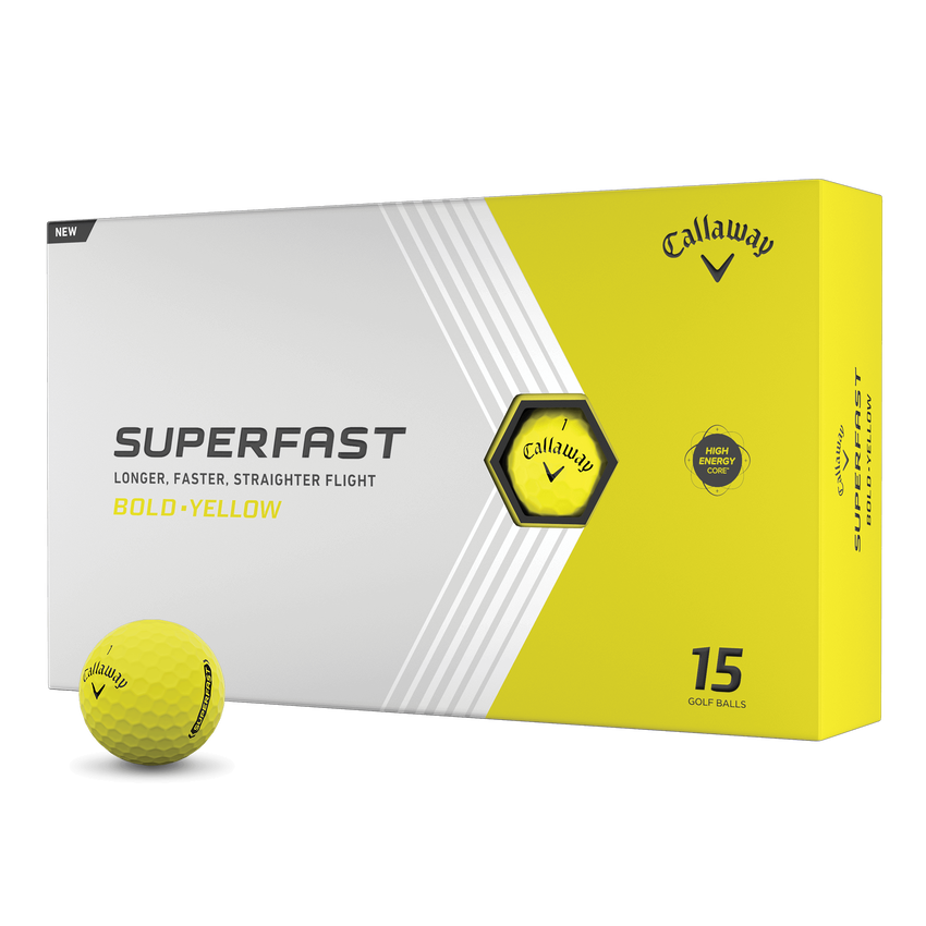 Superfast Bold Yellow 15-Pack Golf Balls - View 1