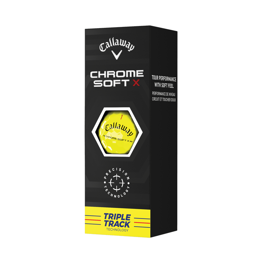 Chrome Soft X Triple Track Yellow Golf Balls - View 5