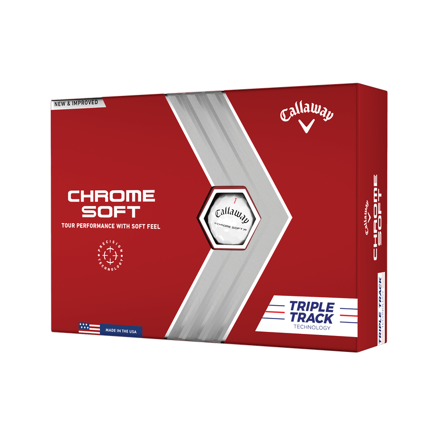Chrome Soft Triple Track Custom Logo Golf Balls - View 1