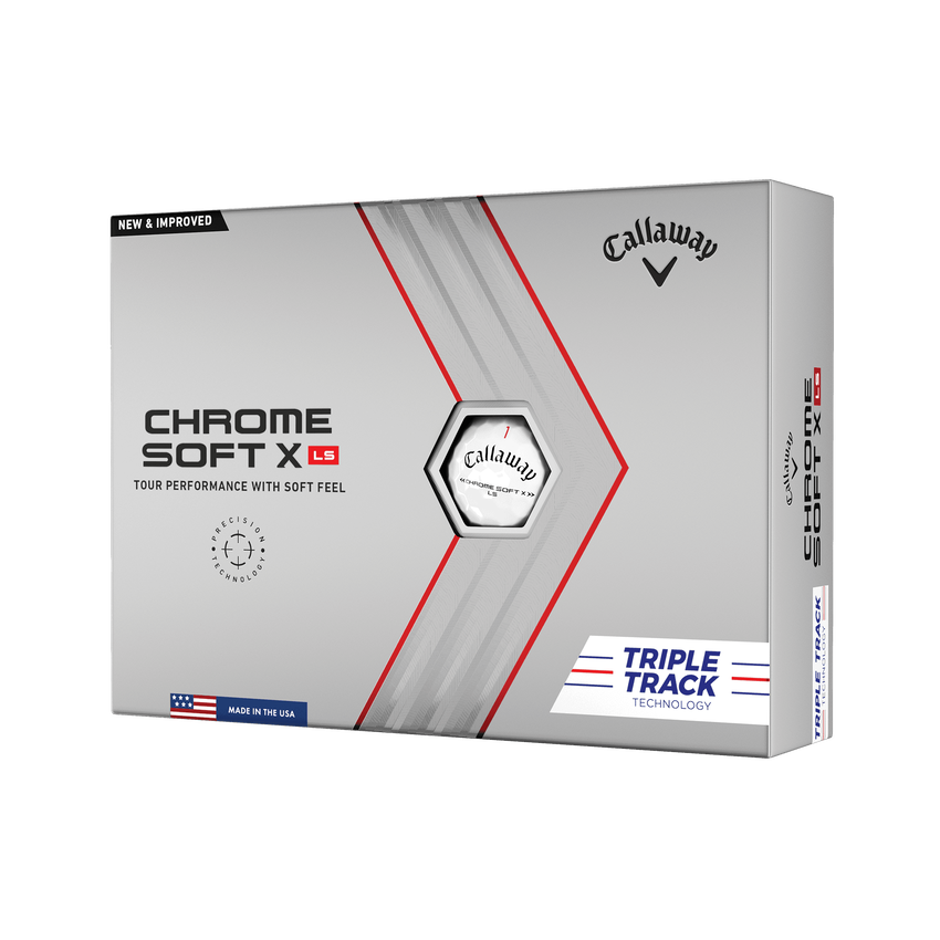 Chrome Soft X LS Triple Track Custom Logo Golf Balls - View 1
