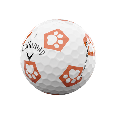 Limited Edition Chrome Soft Truvis Dog Paw Golf Balls