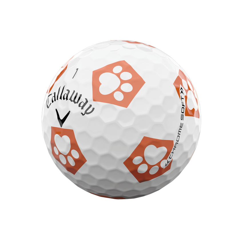 Limited Edition Chrome Soft Truvis Dog Paw Golf Balls - View 1
