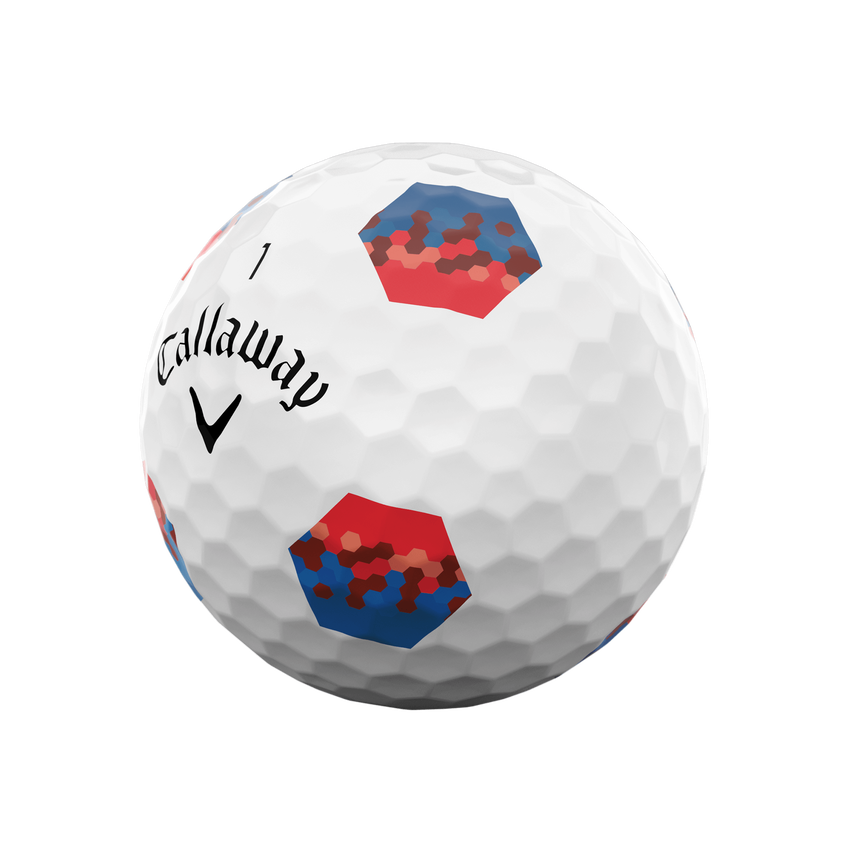 Chrome Soft Red and Blue TruTrack Golf Balls - View 2