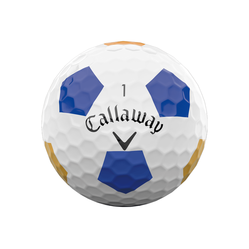 Limited Edition Chrome Soft Truvis Team Colors Blue and Yellow Golf Balls - View 2