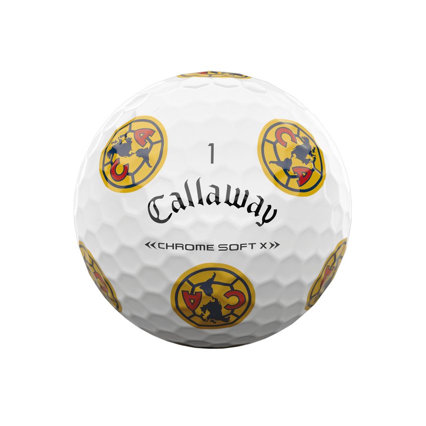 Limited Edition Chrome Soft X Truvis Club América Golf Balls - View 2