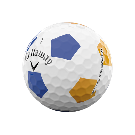 Limited Edition Chrome Soft Truvis Team Colors Blue and Yellow Golf Balls