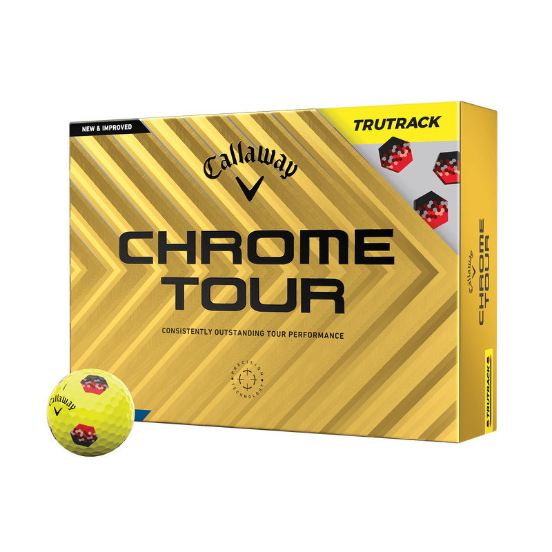 Chrome Tour TruTrack Yellow Golf Balls - View 1