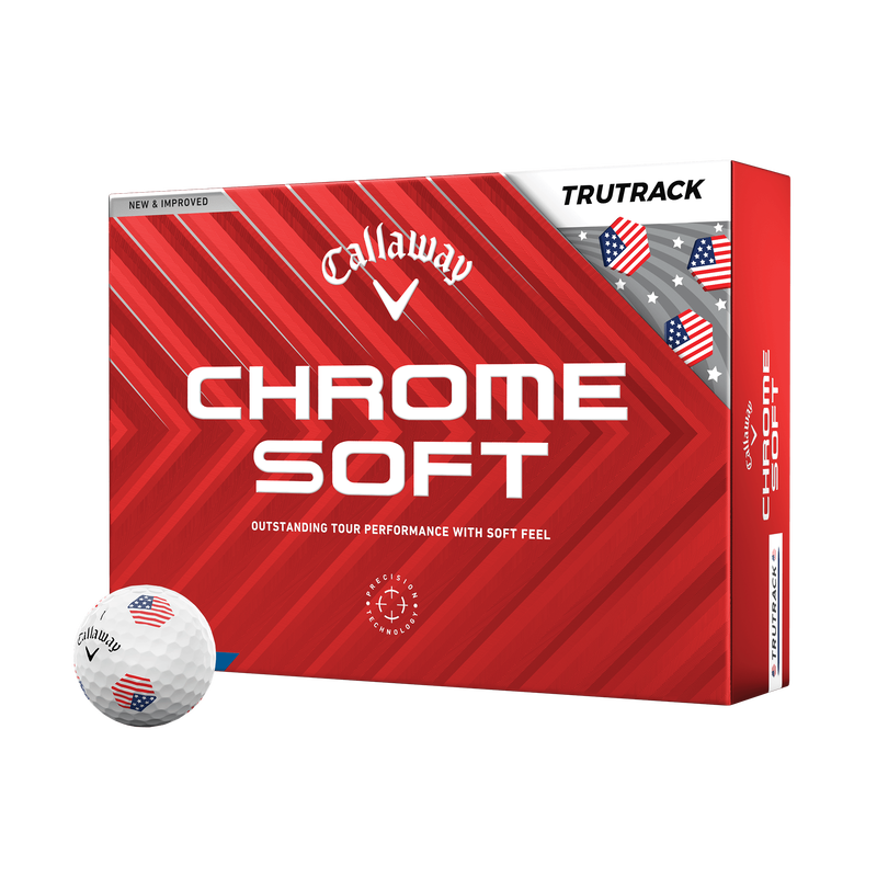 Chrome Soft USA TruTrack Golf Balls - View 1