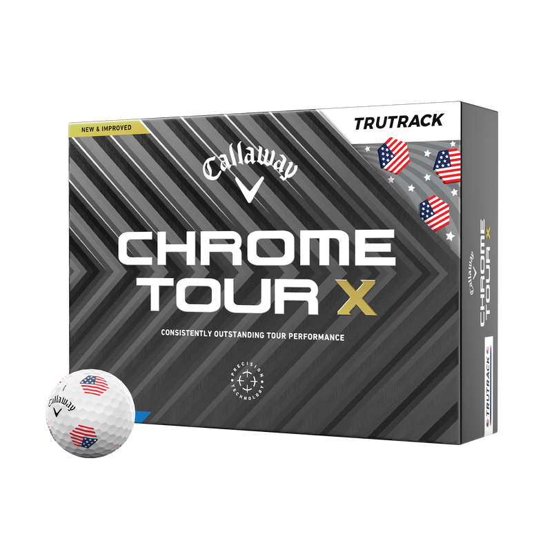 Chrome Tour X USA TruTrack Golf Balls - View 1