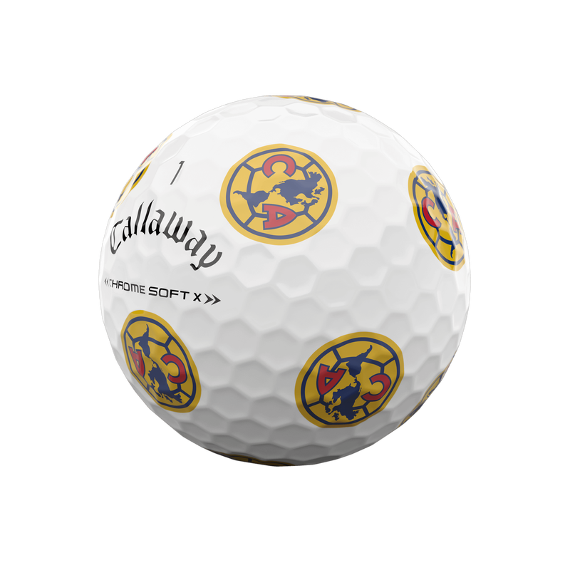 Limited Edition Chrome Soft X Truvis Club América Golf Balls - View 1
