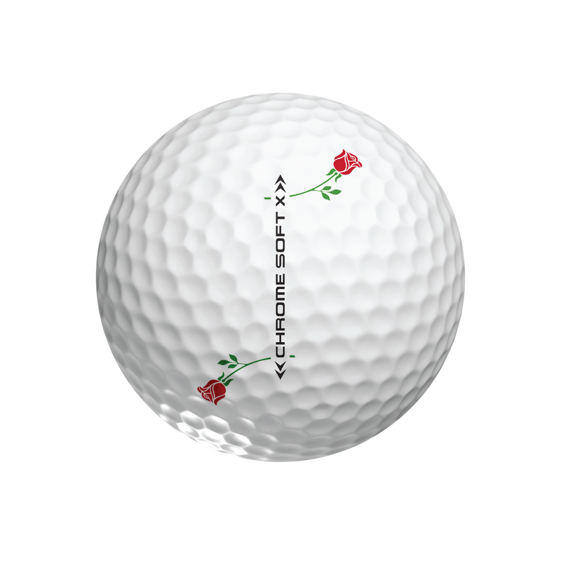 Limited Edition Chrome Soft X Truvis Rose Golf Balls - View 2