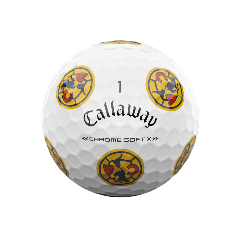 Limited Edition Chrome Soft X Truvis Club América Golf Balls - View 2