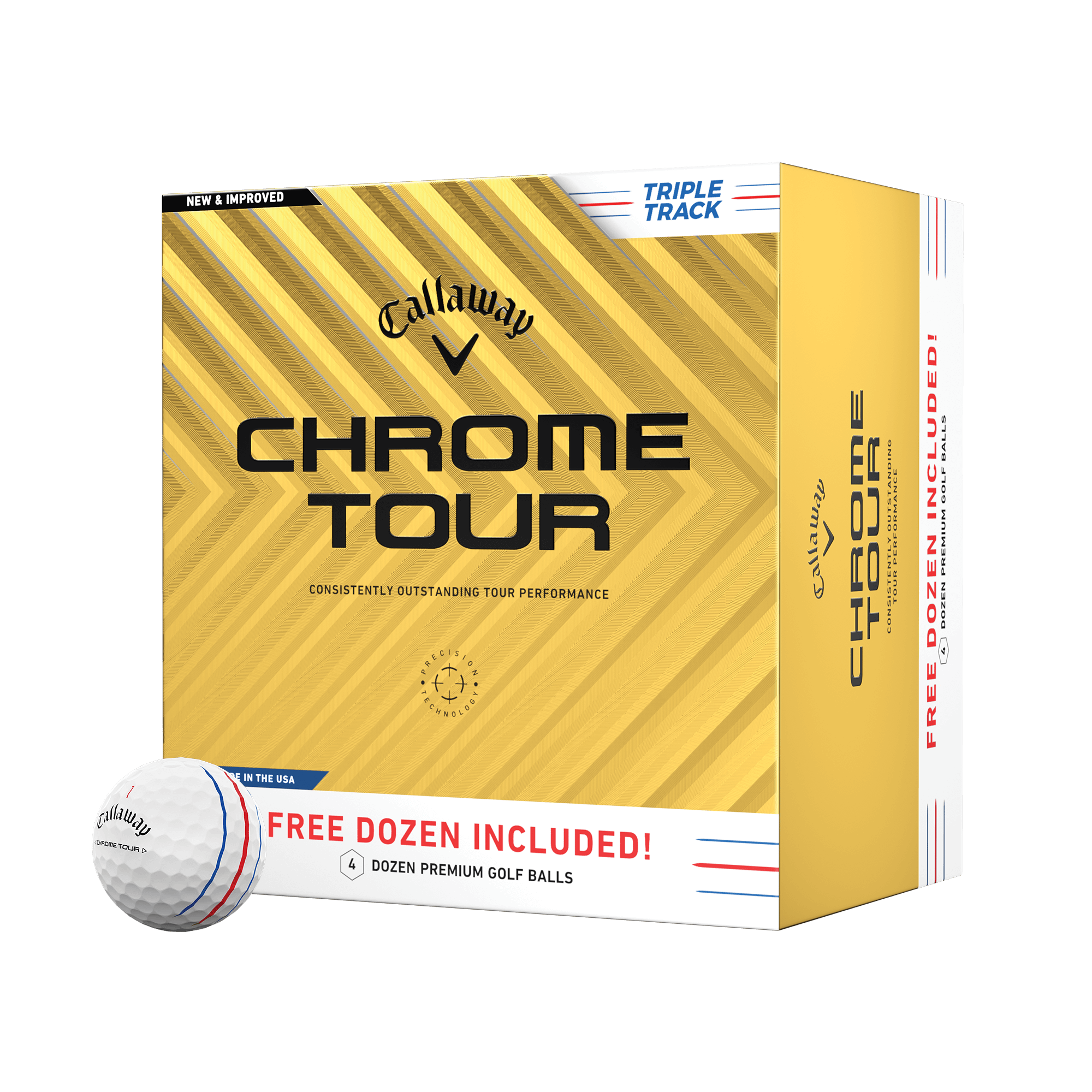 Callaway Golf Chrome Tour Triple Track 4 Dozen Golf Balls