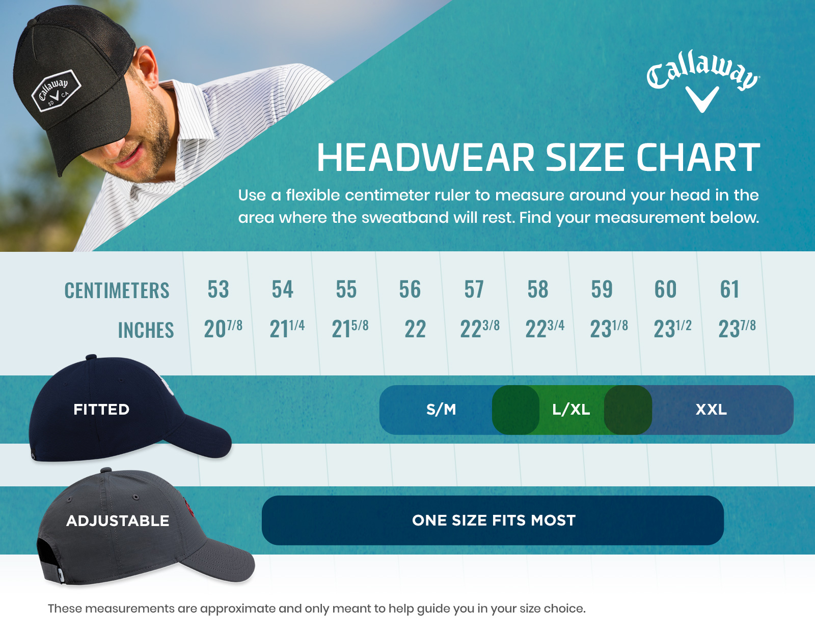 Callaway Size Chart