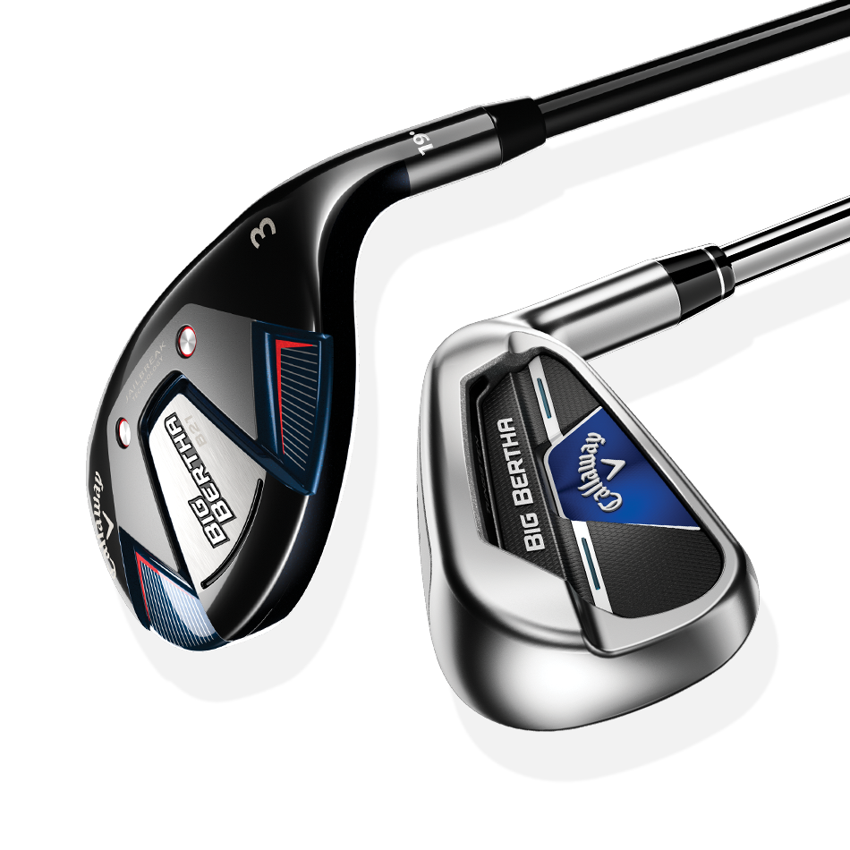 Big Bertha B21 Irons Hybrids Set Callaway Golf Combo Set It's our easiest to launch distance iron, and it's led by our groundbreaking suspended energy core. big bertha b21 irons hybrids set