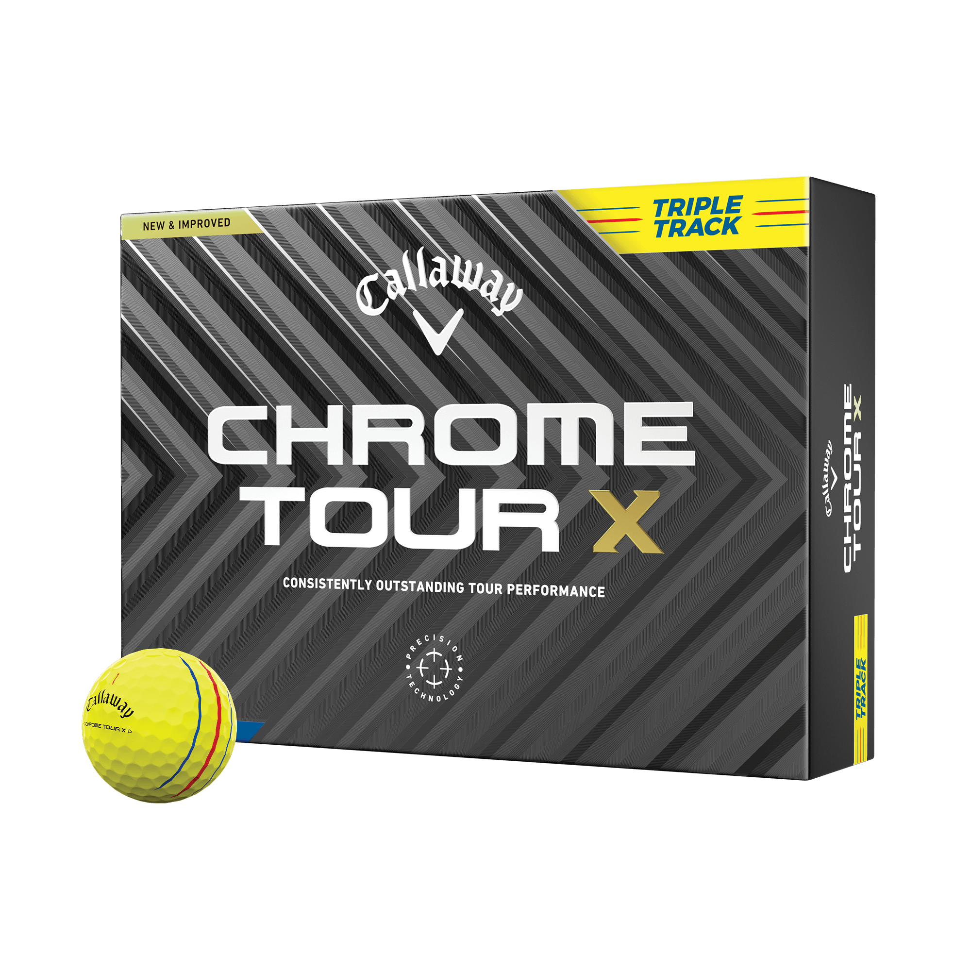 キャロウェイ　Chrome tourX 360° ホワイト③ Chrome Tour X 360 Triple Track Golf Balls